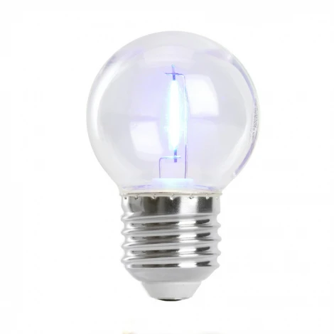 Лампа светодиодная G45 шар 2W 230V E27 синий Feron LB-383 48934