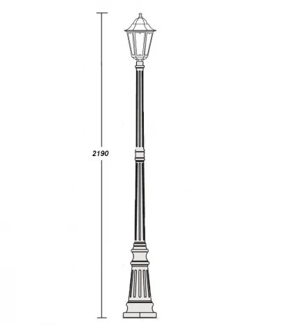 Наземный фонарь Oasis Light Petersburg M Black 79809M