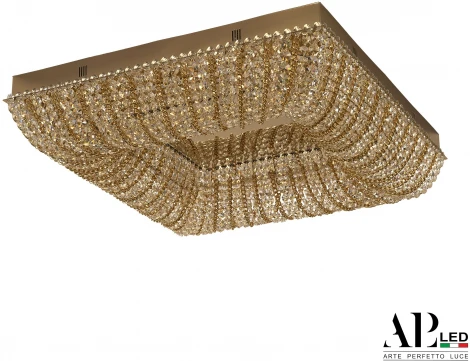 Потолочная люстра светодиодная APL LED Sicilia SH603.2.60.M.Gd.3000 (220V, хрусталь)