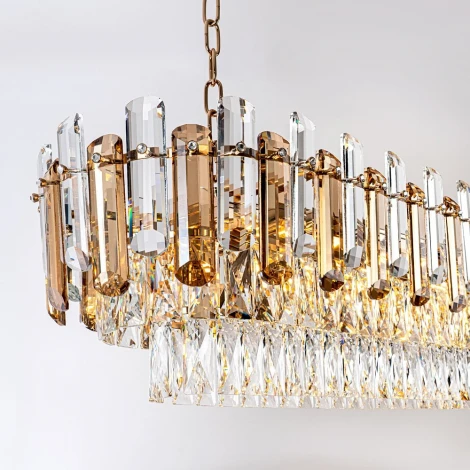 Подвесная люстра хрустальная Modelux ML.9006.1200 GD-BR