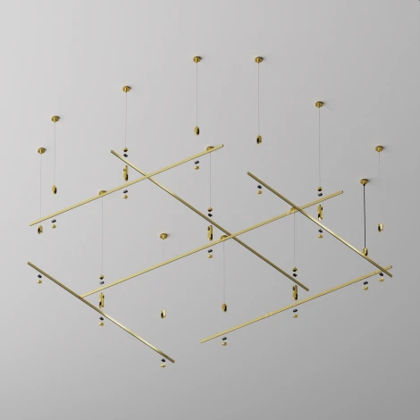 Шинопровод магнитный Flarity латунь 2м Maytoni Busbar trunkings Flarity TRX154-112BS (24V)