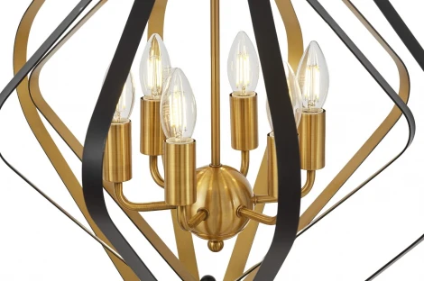 Подвесная люстра Lumina Deco Crulia LDP 8005-6 BK+MD