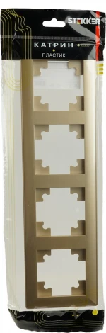 Рамка на 4 поста (золото) Stekker Катрин 49609