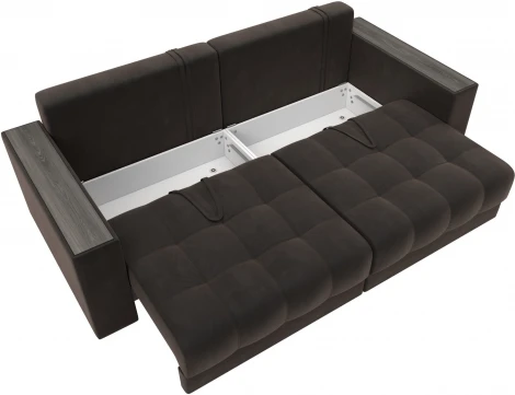 Диван прямой с декором Лига-049 НПБ Лига Диванов (Велюр) арт.128391