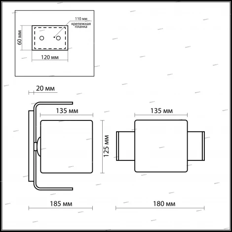Настенный светильник Odeon Light Via 2199/1W