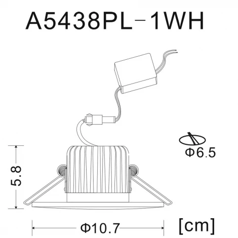 Встраиваемый точечный светильник Arte Lamp Uovo A5438PL-1WH (LED, 220V)