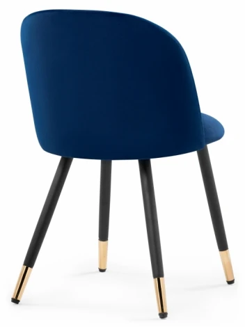 Стул Woodville на металлокаркасе Gabi dark blue / black / gold 15349
