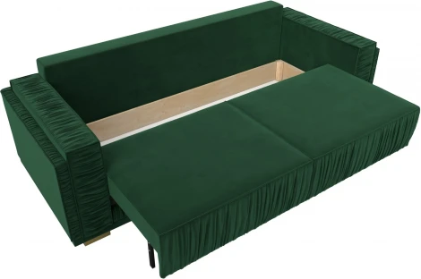 Диван прямой Лига-044 (Зеленый,Бежевый/Велюр) Лига Диванов арт.122252