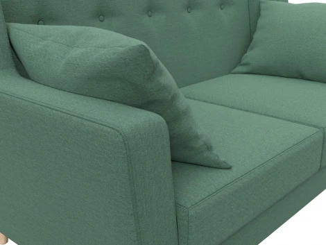 Диван кухонный прямой Брайтон 2 (Зеленый/Рогожка) Лига Диванов арт.123711