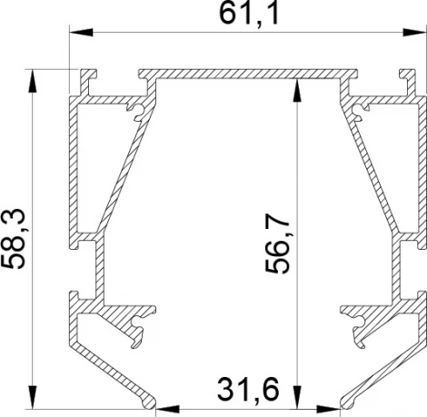Профиль в натяжной потолок Lightstar Teta 505420