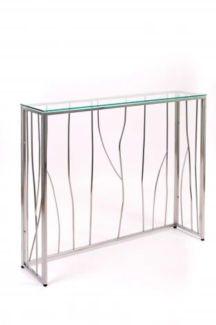 Консольный стол AllConsoles 1022-CS clear серебряный