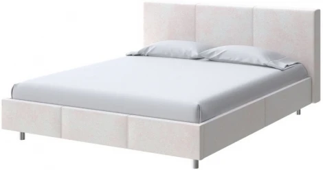 PROxSON Кровать Novo (Ткань: Велюр Teddy Жемчужный) 140x200