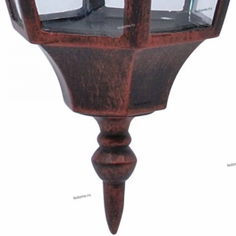 Подвес уличный Horoz Leylak, 1 плафон, медь с черным и прозрачным