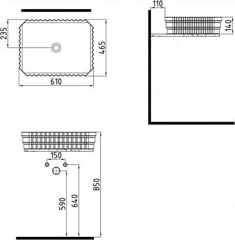 Раковина Bien Shine SHLG06101FD0W3000