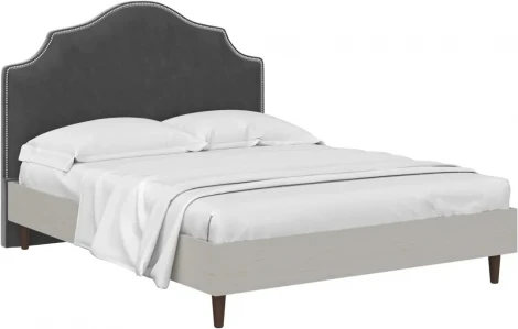 Кровать Queen II Victoria ОГОГО (арт.575779), (Ткань/Черный,Ясень Коимбра)