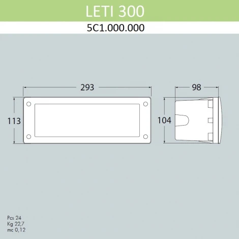 Подсветка для лестниц и ступеней встраиваемый Fumagalli Leti 5C1.000.000.AYF1R (220V, IP66)