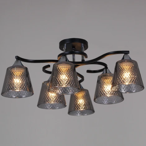 Потолочная люстра на штанге Reluce 06089-0.3-06 BK+CR (220V)