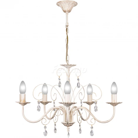 Люстра подвесная Day&Night, 5 ламп, бежевый с золотом и прозрачным