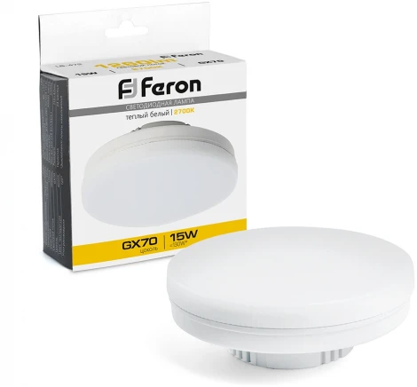 Лампа светодиодная Feron 48303 LB-472 GX70 15W 2700K