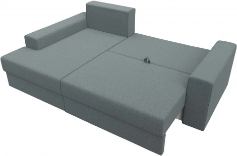 Диван угловой Майами левый угол (Серый/Рогожка) Лига Диванов арт.121159L