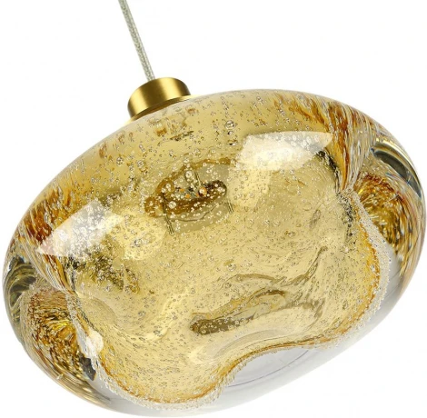 Подвесной светильник Odeon Light Mela 7042/4L янтарный/бронзов/металл/стекло LED 4W 3000K 220V (на проводе, круглые)