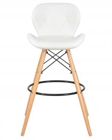 Стул барный BUTTERFLY BAR (ножки светлый бук, цвет белый)