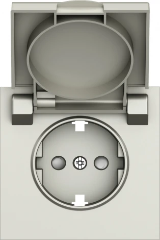 Накладка для розетки Schuko с заземлением, с крышкой, 16A 250 В~, шампань IP44 Donel S08 DS45451