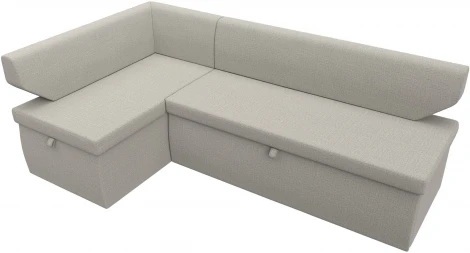 Диван кухонный угловой Омура левый угол (Бежевый/Рогожка) Лига Диванов арт.125895L