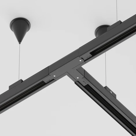 Коннектор Т-образный правый Trinity черный (трехфазный) Maytoni Technical TRA005CT-31B-R (220V)