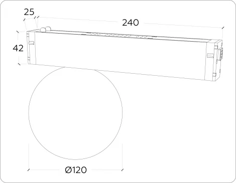 Трековый светильник магнитный светодиодный диммируемый Ambrella TRACK SYSTEM GL1371 (регулировка яркости, 220V, пульт управления, управление смартфоном, умный дом - LampSmart, шар)