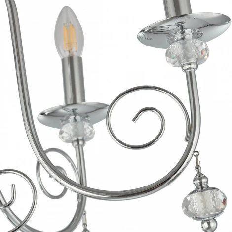 Подвесная люстра Arte Milano AM346109 346109/8 CR (220V, подвески, на цепи, подсвечник, свеча)