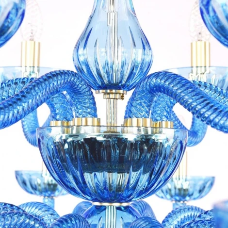 Подвесная люстра Bohemia 1311 1311/12+6/360/2d G Aq/Aquamarine/M-1H