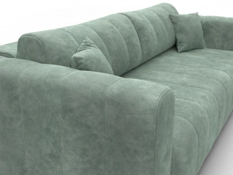 Диван прямой Лига-062 НПБ (ДСП,Фанера,ХДФ/Пластик/Велюр/Зеленый) Лига Диванов 130268