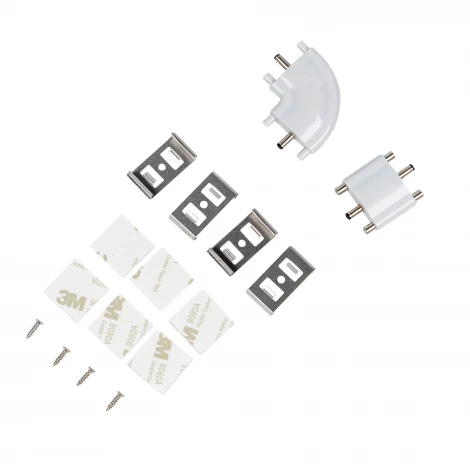 Светильник светодиодный для мебели набор из 2-х шт. ULM-F45-2x6W/4500K IP20 SILVER (220V, выключатель)