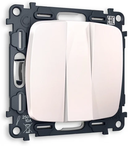 Комплект механизма Ambrella Volt 3-клавишного выключателя OMEGA MO205010 Жемчуг QUANT