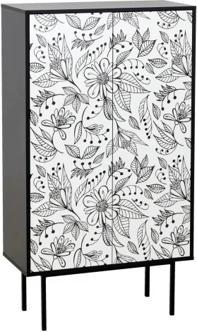 Шкаф 2-дверный Boho Color ОГОГО (арт.599519), (ЛДСП/Черный)