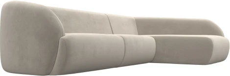 Диван угловой Лига-041 правый угол (Бежевый/Микровельвет) Лига Диванов арт.122179