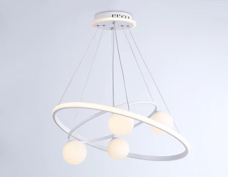 Подвесной светильник Ambrella Comfort FL66321 (регулировка яркости, LED, 220V, пульт управления, на тросе, шарики)