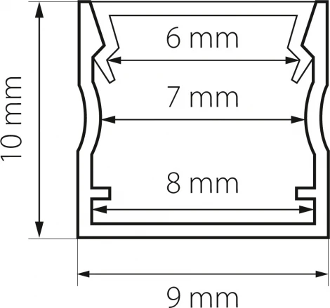 Профиль накладной с прямоугольным рассеивателем Lightstar Profiled 419081