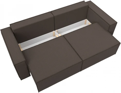 Диван прямой Куба (Коричневый/Рогожка) Лига Диванов арт.124096