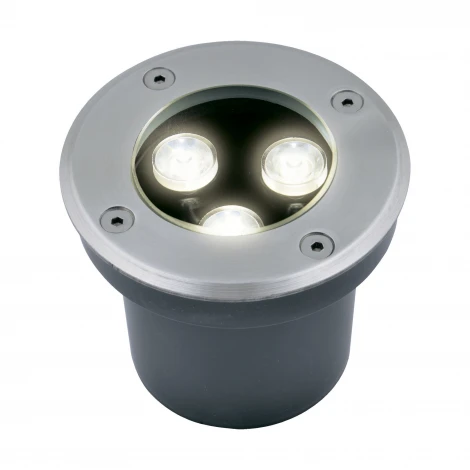 Встраиваемый светильник уличный Uniel ULU-B10A-3W/2700K IP67 GREY (LED, 220V, круглые)