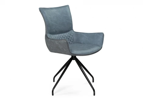 Стул Woodville на металлокаркасе Донаель крутящийся ткань kiprus 11/12 / черный глянец 528499