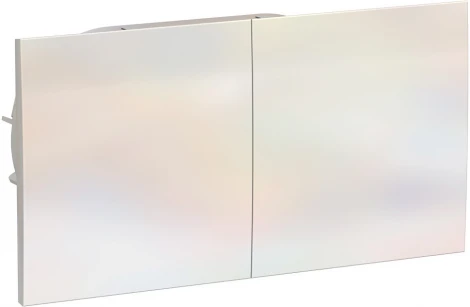 Розетка встраиваемая двойная с заземлением, шторками и крышкой (жемчужный) Systeme Electric AtlasDesign ATN000428