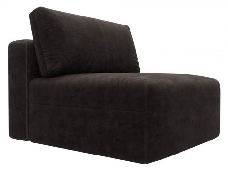 Модуль диван Лига-060 НПБ (ЛДСП,Брус,Фанера,Велюр/Коричневый) Лига Диванов 129549