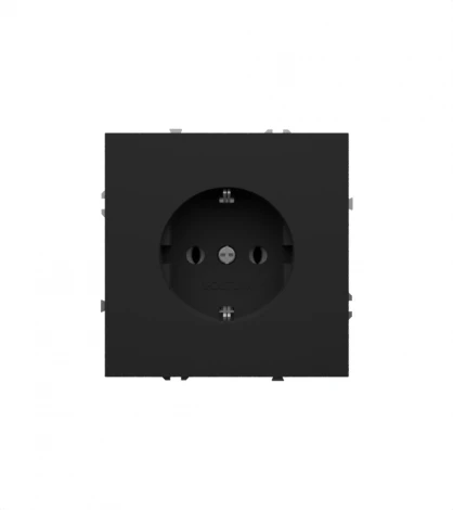 Розетка с заземлением (графит) Voltum S70 VLS040107