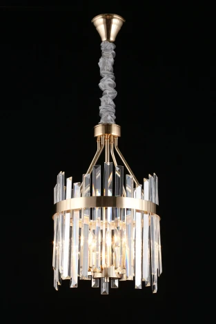 Подвесная люстра Aployt Melisa APL.747.03.04 (220V, хрусталь, на цепи, свеча, круглые)