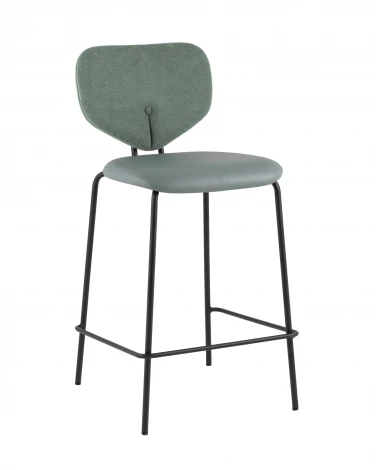 Стул полубарный Masey зеленый со светло-зеленой экокожей Stool Group арт.УТ000039584