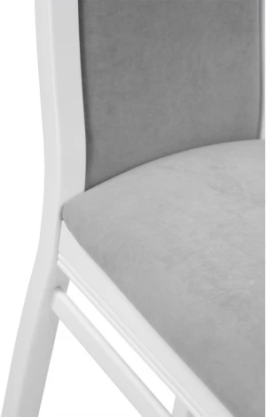 Деревянный стул Woodville Давиано серый велюр / белый 515977