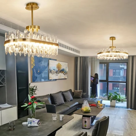 Потолочная люстра светодиодная на штанге хрустальная ImperiumLoft Laurent-B01