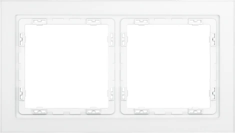 Рамка на 2 поста (белый, матовый, стекло) Voltum S70 VLS110202